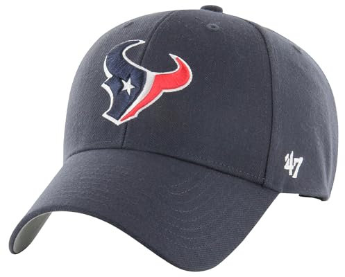 '47 NFL Houston Texans MVP Unisex-Baseballkappe, Verstellbarer Klettverschluss, Einheitsgröße, Team Logo, Farbe Navy Blau