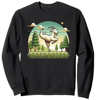 Ziege Yoga Spielzeug Ziege Stofftier Plüsch Ziege Yoga Party Spiel Sweatshirt