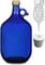 lilawelt24 5L Premium blaue Flasche +STOPFEN +GÄRRÖHRCHEN|GÄRBALLON Weinballon Glasballon Weinflasche| Weinset Gärbehälter/brauen/Wein Machen/Glasflasche (1 SET)