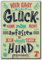 LANOLU Kühlschrankmagnete lustig- Glück Hund gestreichelt - Geschenke für Hunde-Liebhaber- lustige Magnete mit Sprüchen und witzigen Motiven 8x5,5cm