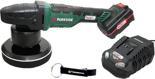 HEADNMORE® Bundle - Parkside® 20 V Battery Angle Grinder Angle Polisher PPMAS 20 + Headnmore® Keyring (1 x 4Ah Battery)