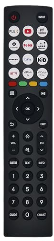 Riry Control Remoto para televisor Inteligente Hisense EN2J36H para televisores Hisense VIDAA 4K HDTV FHD QLED LCD LED. Sin configuración (sin función de Voz).