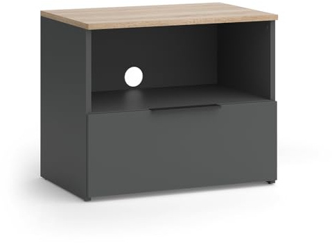 Vicco Mobile tv Wido, Antracite/Sonoma, 60 x 50 cm con cassetto