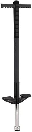 Relaxdays Pogo Stick für Kinder, Springstock bis 35 kg, gepolstert, Sprungstab Outdoor, rutschfest, Edelstahl, schwarz | Sprungstab outdoor, rutschfest, Edelstahl