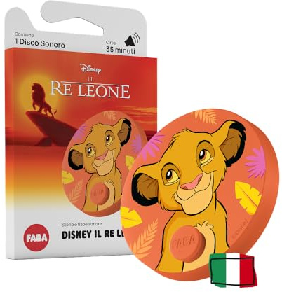 FABA Disco Sonoro Disney - Il re leone | Bambini 5-10 anni, Storie e fiabe sonore, Ascoltabile con FABA Raccontastorie e FABA+, gioco educativo, versione Italiana