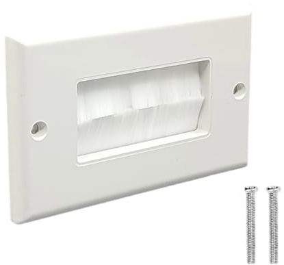 Plaque murale de prévention avec brosses flexibles Passage de câble A/V Plaque murale