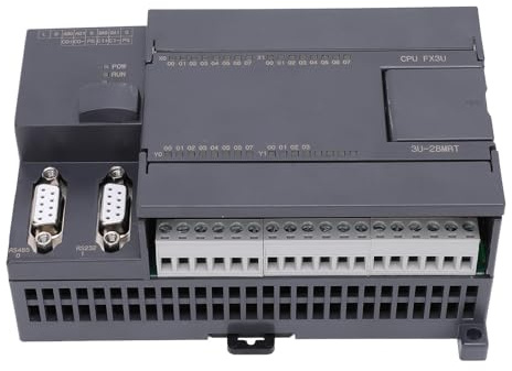 AUNMAS SPS-Steuerplatine, 16 Eingänge, 12 Ausgänge, Download-Geschwindigkeit, 38,4 KB, 60 KB, Hochgeschwindigkeits-WS3U-Prozessor, Programmierbarer Logikmodul-Controller