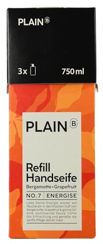 PLAIN B Handseife Refill Bergamotte Grapefruit | NO. 7 ENERGISE | 750 ml