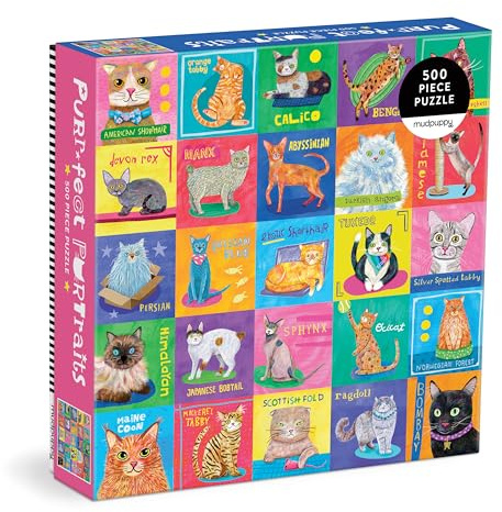 Purr-FECT Portraits 500 Piece Family Puzzle