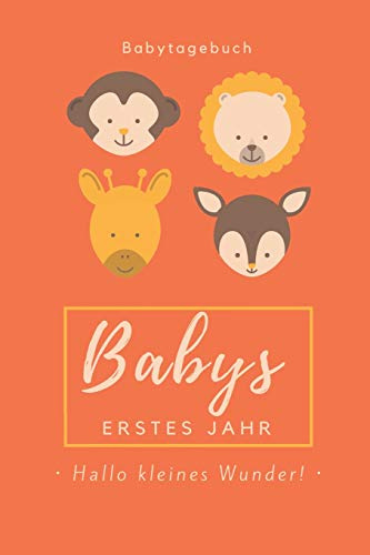 BABYTAGEBUCH BABYS ERSTES JAHR HALLO KLEINES WUNDER: A5 Notizbuch kariert als Geschenk zur Geburt | Geschenkidee für werdene Mütter zur Schwangerschaft | Baby-Tagebuch | Babyalbum | Babys erstes Jahr