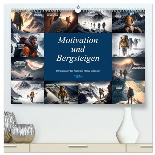 Motivation und Bergsteigen (hochwertiger Premium Wandkalender 2026 DIN A2 quer), Kunstdruck in Hochglanz: Ein beeindruckender Motivationskalender ... Motivationssprüchen (CALVENDO Wissenschaft)