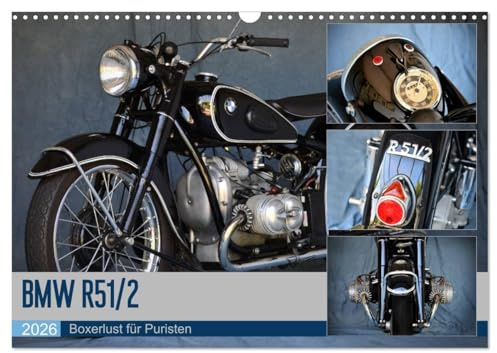 BMW R 51/2 (Wandkalender 2026 DIN A3 quer), CALVENDO Monatskalender: Boxerlust für Puristen (CALVENDO Mobilitaet)