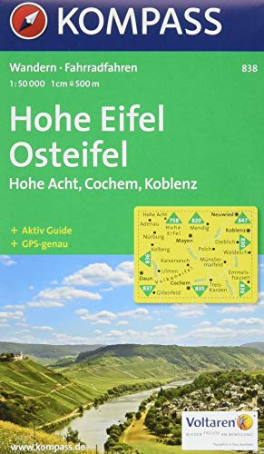 Hohe Eifel - Osteifel: Wander- und Bikekarte. Hohe Acht - Cochem - Koblenz. 1:50.000. GPS-genau