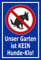 Melis-Folienwerkstatt Schild - Garten - kein Hunde-klo - 30x20cm - Bohrlöcher - 3mm Aluverbund – 20 VAR S00187-021-F
