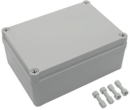LeMotech Abzweigdose IP67 wasserdicht staubdicht ABS Kunststoff Projektbox für elektrische Außengehäuse Grau 6,9 x 4,9 x 3 Zoll (175 x 125 x 75 mm)