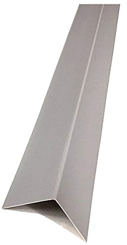 Light Gray Plastic PVC Corner 90 Degree 1 Meters Angle Trim Wall Edge Protector Various Sizes Cezar by TMW Profiles (10mm x 10mm x 1M)