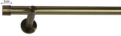 Sento 19mm Metall Gardinenstange Vorhangstange 1-läufig Messing Antik Modern Zoya 280 cm