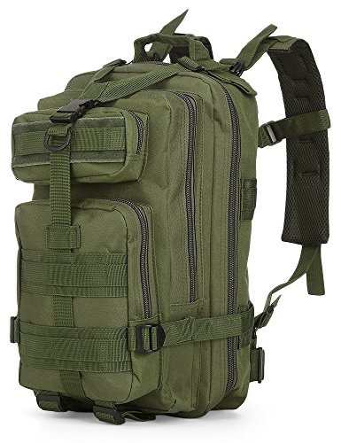 LOLPI 3P Rucksack Sporttasche für Camping, Reisen, Wandern, Trekking, 30 l L grün
