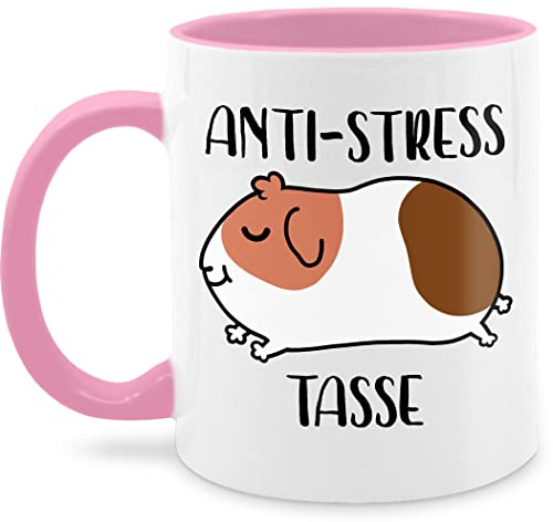 Shirtracer Tasse 325ml - Statement Sprüche - Anti Stress Meerschweinchen - Rosa - antistresstasse spruchtasse sarkasmus stres kaffeetasse meerschweinchentasse spruchtassen spruch antistress
