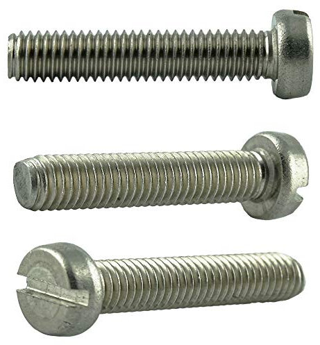 Eisenwaren2000 | Zylinderschrauben mit Schlitz M8 x 10 mm (20 Stück) - Schlitzschrauben DIN 84 - ISO 1207 Zylinderkopf Schrauben - Gewindeschrauben - Edelstahl A2 V2A - rostfrei
