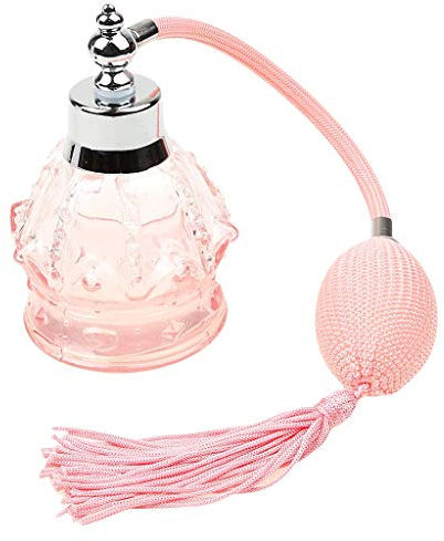 Bottiglia di vetro vuota vintage per profumi, vaporizzatore ricaricabile, diffusore as described rosa
