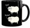 MoonWorks® Kaffee-Tasse mit Spruch Schaf Unschaf Witz Wortspiel Bürotasse Tiermotive lustige Kaffeebecher schwarz Keramik-Tasse