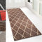 Floordirekt Teppich-Läufer Cosenza | Modernes Rauten-Design | Hochwertige Verarbeitung | Rutschhemmender Gelrücken | Erhältlich in 5 Farben & vielen Größen (80 x 400 cm, Braun)