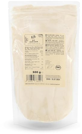 KoRo - Bio Agar Agar 500 g - Rein pflanzlich - Perfekt zum Andicken und Gelieren - Alternative zu Gelatine - Gewonnen aus Algen