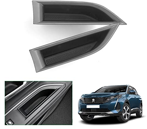 GAFAT Peugeot 3008 5008 GT Line 2016–2023 2024 Poignée de Porte Boîte de Rangement pour Accoudoir Organiseur de Console Centrale, Peugeot 3008 Accessoires (Porte d'Entrée 2 Pièces)