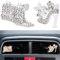 WEBEEDY 4 Auto-Lufterfrischer-Clips Mit Aromatischem Weichem Pad, 2 Kristall High Heel Schuh Und Tasche Strass Auto Clips, Auto-Dekorationszubehör Geschenk zum Valentinstag