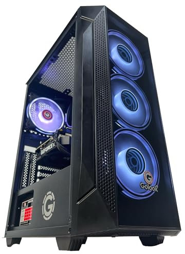 Golook • PC Desktop Gaming RGB • AMD Ryzen 5 5600X • Nvidia RTX3060 12GB • 16GB DDR4 3200MHZ • SSD 1TB M.2 NVME • WiFi • Scheda Video Dedicata • W11 Pro X64 • Computer Fisso