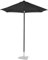 VONROC Parasol Torbole Ø200cm - Premium - Parasol Noir Petit & Rond - Installation Facile Appuyer pour Ouvrir - Protection UPF 50+ - Housse Incluse - Idéal pour Plage, Terrasse, Jardin