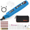 HARDELL - Herramienta rotativa inalámbrica, kit de 5 herramientas rotativas de velocidad variable con 61 accesorios, herramienta rotativa de carga tipo C de 3.7 V para grabado, lijado, pulido,