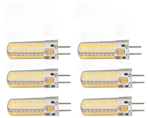 Akozon 6Pcs GY6.35 Lampadina a LED 7W AC DC12V 700lm 72 LED 360 Lampadina LED a Mais per Lampade a Sospensione Lampade a soffitto (Luce calda)