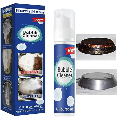 Bubble Cleaner Foam Spray,Powerful Degreaser Spray,Bubble Cleaner Deep Fat Fryer Cleaner,Kitchen Cleaner,Foam Drain Cleaner Stain Removal,All Purpose Foam Cleaner,BBQ Cleaner Spray Heavy Duty 100ml