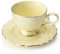 Leegg Rose Teetasse 2er Set für Morgentee inklusive 1 Teetasse aus Keramik mit 1 Untertasse (Gold)