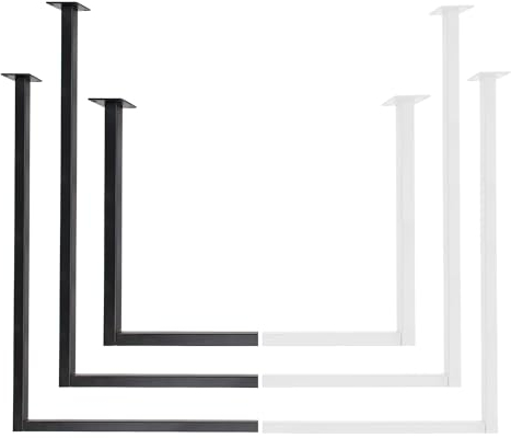 Natural Goods Berlin 1x Kleiderstange RECHTECK, Garderobenhalter U-Form, Wandmontage Bad Flur Küche, inkl. Montagematerial Dübel and Schrauben, pulverbeschichtet, rostfrei (T60cm x B60cm, Weiß)