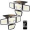 K KASONIC Solar Dual-Sensor Outdoor Lights, 2500LM Flood Lights Outdoor with Remote, 6500K Solar 286-Led Lights, 2 Pack Solar Motion Security Lights Waterproof