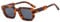 WDZAYXC Vintage Rechteckige Sonnenbrille für Damen Herren Rectangle Sunglasses Retro Brille UV400 Schutz(Leopard Grau)