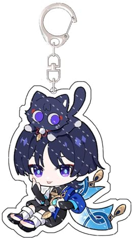 acsewater Genshin Impact Keychain Anime gedruckt Acryl Riser Book Bag Hanging Keychain Anime Fan Keychain Scaramouche,Nahida Keychain...