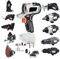 Brushless Power Tool Combo Kit 10 in 1 Cordless Woodworking Tool Set,Recip Saw Jig saw Circular Saw Chainsaw Oscillating Tool Screwdriver Wrench Impact Drill Sander, 2 x 4.0Ah Battery & Tool Box