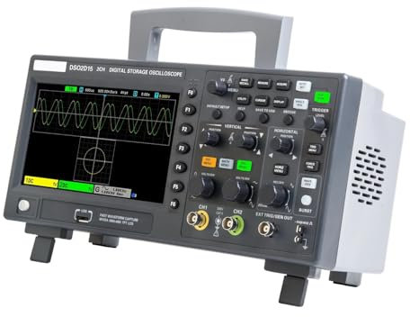 Osciloscopio Digital DSO2D15, 2 Canales, 150Mhz, Almacenamiento, USB, Osciloscopio, Multímetro Portátil