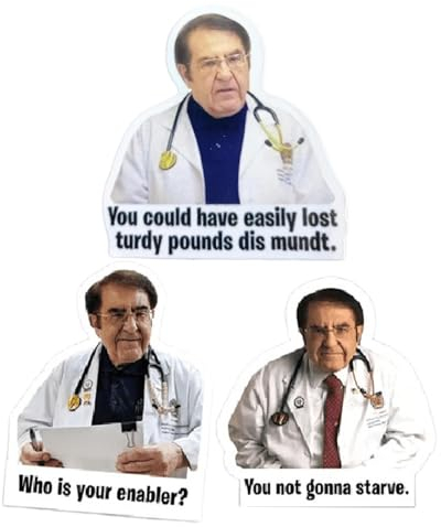 Dr Now Magnets Fridge | 3 Dr Nowzaradan Diet Plan Book | Dr. Now Refrigerator Stickers Diet Helper, Funny Weight Loss Fridge Magnets,You Not Gonna Starve Refrigerator Magnets Decorative