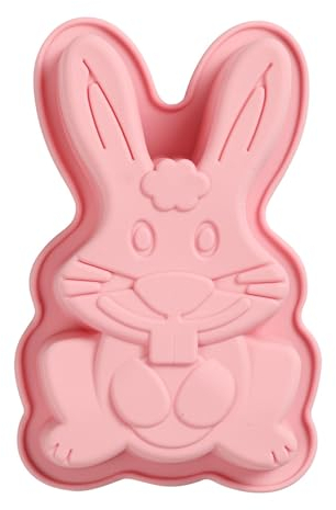 WishesMar Silikonform Form einer Kaninchen Flexible Backform Antihaft Küche Besondere Silikonbackform Tortenformen Kuchenbackform Silikon Form für Brot, Torte, Cake, Backen, Große Gelee