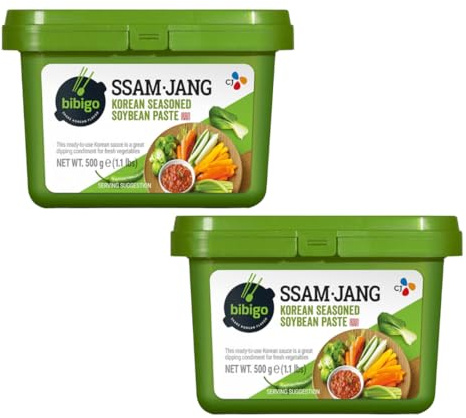 CJ Bibigo Korean Seasoned Soybean Paste Condiments Cooking Sauces 500g (Pack of 2)
