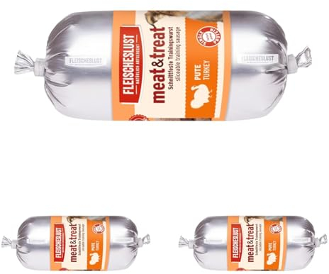 Fleischeslust Meat & Treat Pute 200g (Packung mit 3)