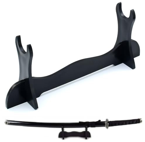Porte-épée Laqué Noir, Support D'épée Décoratif pour Katana, Porte-Épée Présentoir, Katana Stand, Support D'épée Katana, pour Épée de Samouraï, Couteau Katana, Wakizashi Tanto, Sabre Laser