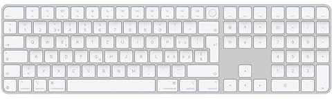 Apple Magic Keyboard con Touch ID y Teclado numérico para Modelos de Mac con Chip de Apple - Suizo - Teclas Blancas 