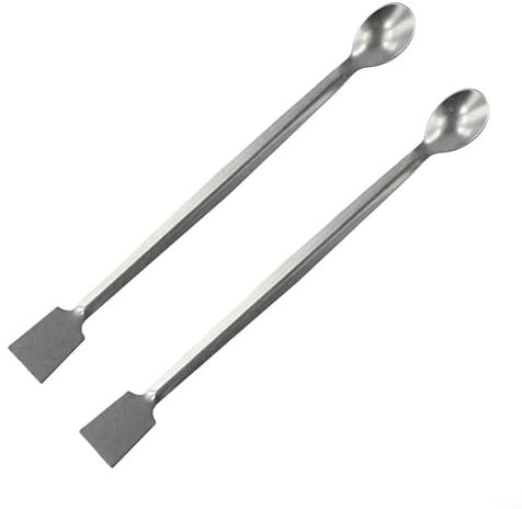 Scooping Made Simple 20 cm Doppelendiger Laborlöffel und Spatel Werkzeug-Set in Edelstahl