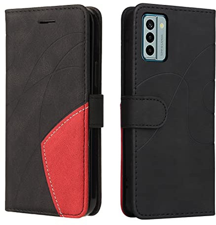 XINNI Protective Phone Case for Nokia G22, PU/TPU Vintage Flip Leather Shockproof Cover Magnetic Book Style Wallet, Black